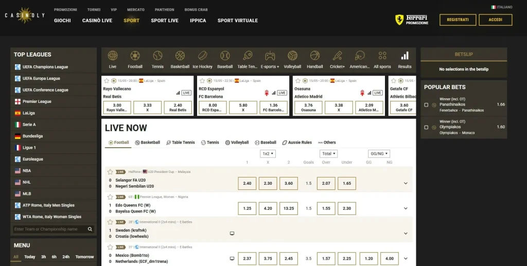 Casinoly Scommesse Sportive