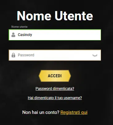 Recupera password dimenticata